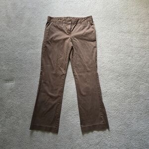 J. Crew Stretch Pants Brown Straight Leg Jeans Women's Size 10